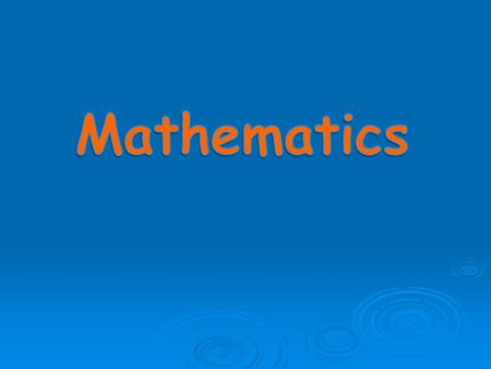 The two areas in Mathematics are  Numbers.  Shape space and measure.