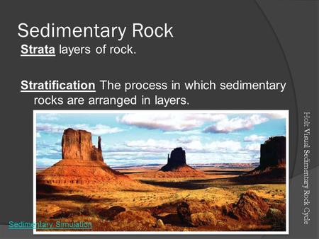 Sedimentary Rock Strata layers of rock.
