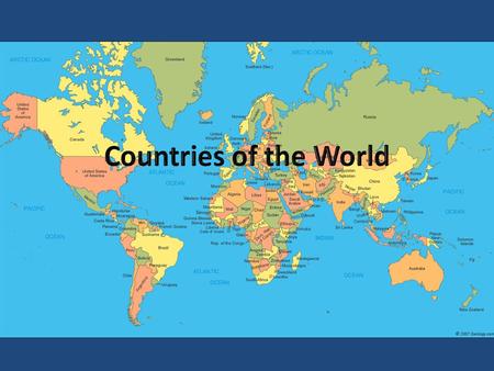There are approximately 196 countries in the world today… 2015 Research your country – Make a small poster with the following information – Background.