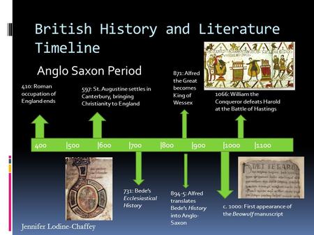British History and Literature Timeline
