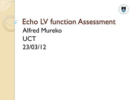 Echo LV function Assessment