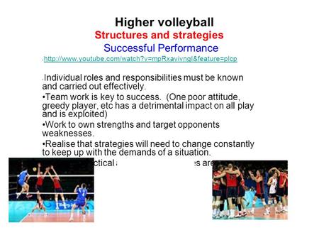 Structures and strategies Successful Performance  Individual roles and responsibilities must be.