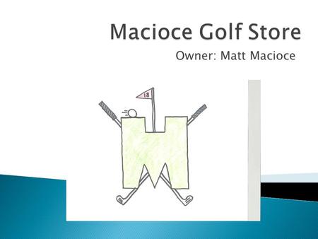 Macioce Golf Store Owner: Matt Macioce.