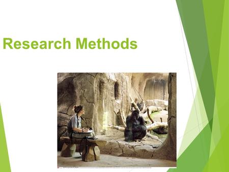 Research Methods. The Need for Psychological Science.
