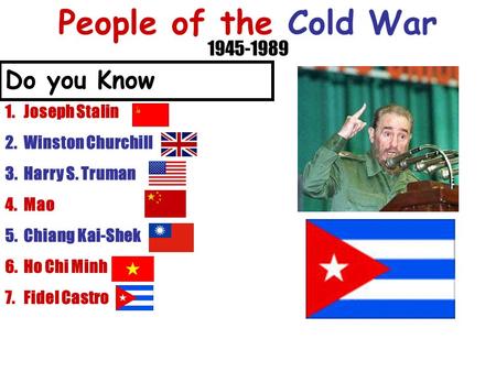 People of the Cold War Do you Know Joseph Stalin