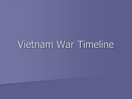 Vietnam War Timeline. Vietnam 1950 U.S fights in Korea U.S fights in Korea Grants military aid to France to fight Ho Chi Minh in Vietnam Grants military.