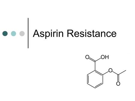 Aspirin Resistance. Clinical Questions How do we define aspirin resistance? Is this concept clinically relevant? Why aren’t we testing for it?