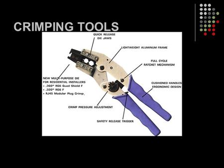 CRIMPING TOOLS. CONTENTS INTRODUCTION EXAMPLES CABLE TIE TOOLS RJ45 CRIMP TOOLS HAND CRIMP TOOLS.