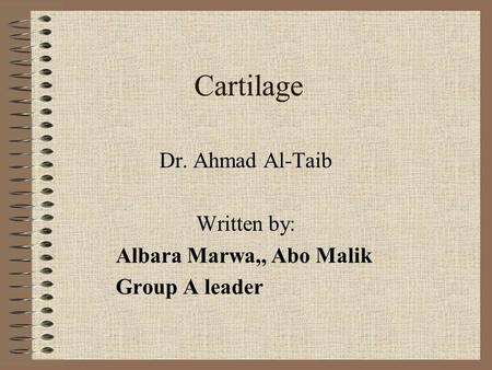 Dr. Ahmad Al-Taib Written by: Albara Marwa,, Abo Malik Group A leader