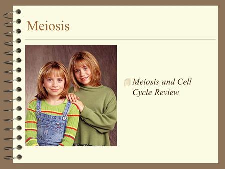 Meiosis 4 Meiosis and Cell Cycle Review. Engage 4 The Meiosis Dance.
