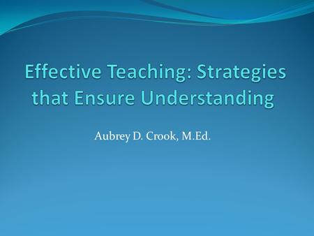 Aubrey D. Crook, M.Ed.. Activate You Students Hook Engage Link Knowledge Preview Lesson.