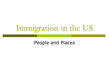 Immigration in the US People and Places. The Colonial Period  French established colonies in the lower Mississippi Valley (New Orleans 1718) where the.