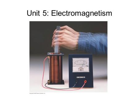 Unit 5: Electromagnetism. Day 1: Faraday’s Law of Induction Objectives: Induced EMF Electromagnetic Induction Magnetic Flux Faraday’s law of Induction.