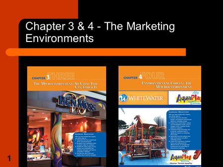 1 Chapter 3 & 4 - The Marketing Environments. 2 The Marketing Environment Consist of the internal (microenvironment) and the external environment (macroenvironment).