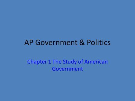 AP Government & Politics