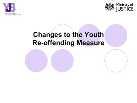 Changes to the Youth Re-offending Measure. YJB position statement The YJB supports the concept of the new measure and the advantages it presents for aligning.