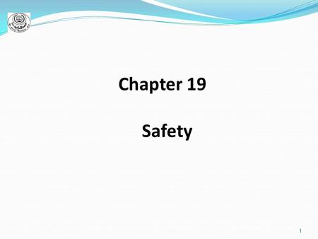 1 Chapter 19 Safety. 2 Major nursing responsibility Hospital errors: ranked as sixth leading cause of death by Centers for Disease Control and Prevention.