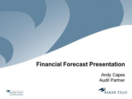 Financial Forecast Presentation Andy Capes Audit Partner.