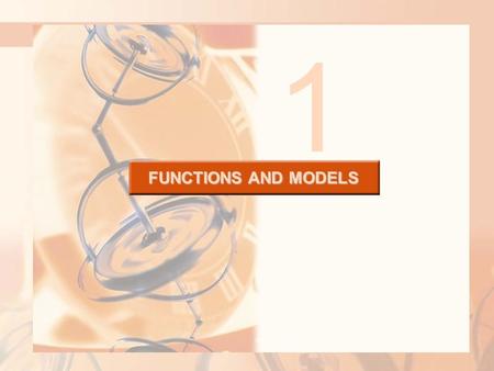 1 FUNCTIONS AND MODELS.