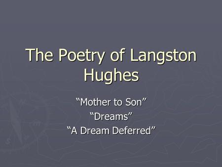 The Poetry of Langston Hughes