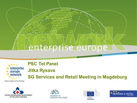 PSC Tet Panel Jitka Rysava SG Services and Retail Meeting in Magdeburg.