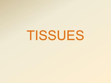 TISSUES. Tissues Cells are organized into sheets or groups called tissues. There are four major tissue types found in the body: – epithelial tissue (ET)