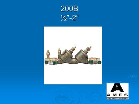 200B ½”-2”. Modification Overview  Production of the 200B (Watts 719) began in 2003 and is current.