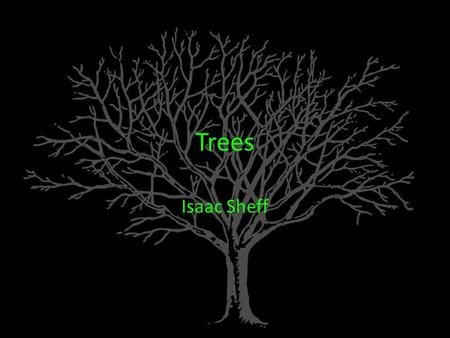 Trees Isaac Sheff. Nodes Building blocks of trees “Parent” node may have “Child” nodes Can be both parent and child Can’t be its own ancestor Can’t have.