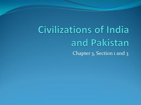 Civilizations of India and Pakistan