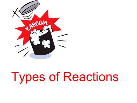 Types of Reactions.