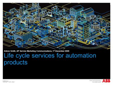 Life cycle services for automation products