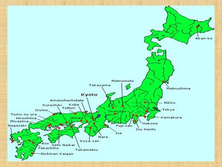 The Emergence of Japan Located on an Archipelago – chain of islands  Hokkaido, Honshu, Kyushu, Shikoku 4/5 th covered in mountains – people settle in.