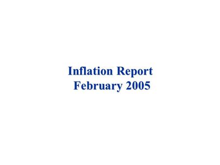 Inflation Report February 2005. Demand Chart 2.1 Consumer spending (a) (a) Chained volume measure.