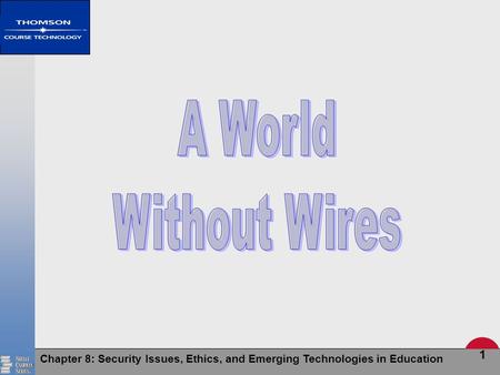 Chapter 8: Security Issues, Ethics, and Emerging Technologies in Education 1.