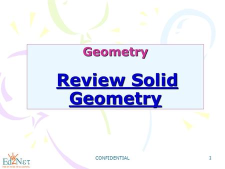 Geometry Review Solid Geometry