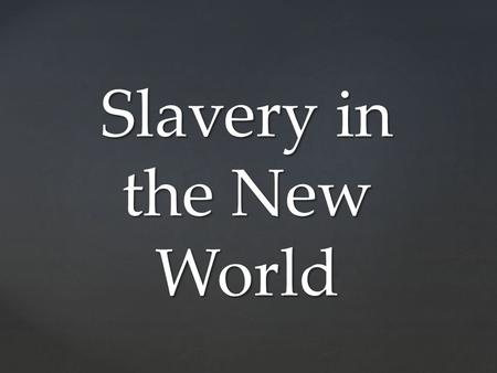 Slavery in the New World.  slave-trade?m=5189719baf036&s=All&f=1&free=false.