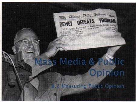 Mass Media & Public Opinion