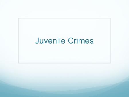 Juvenile Crimes. North Carolina In North Carolina, you are considered an adult at the age of 18, however you can still be charged as an adult at 16 and.