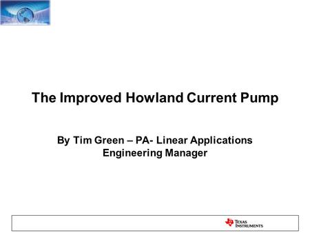 The Improved Howland Current Pump