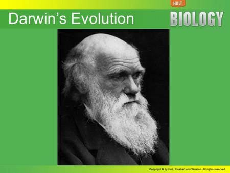 Darwin’s Evolution. Section 1 The Theory of Evolution by Natural Selection Darwin Proposed a Mechanism for Evolution Science Before Darwin’s Voyage Lamarck.