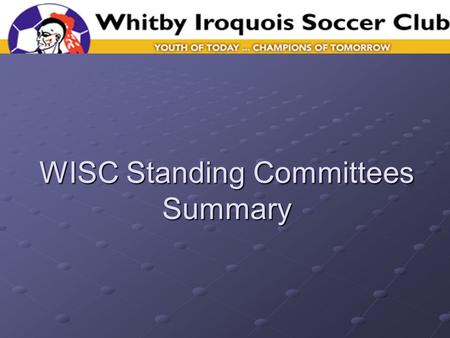 WISC Standing Committees Summary. Why Standing Committees? Continuous improvement or key club activities Expands the clubs ability to execute beyond basics.