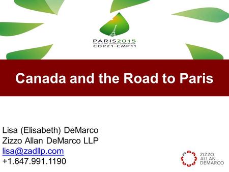 Canada and the Road to Paris