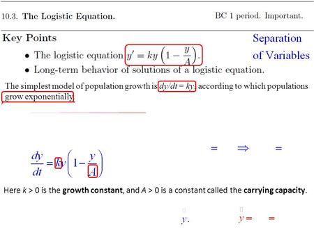 The simplest model of population growth is dy/dt = ky, according to which populations grow exponentially. This may be true over short periods of time,