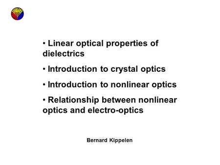 Linear optical properties of dielectrics