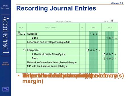 Recording Journal Entries