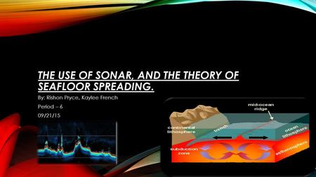 THE USE OF SONAR, AND THE THEORY OF SEAFLOOR SPREADING. By: Rishon Pryce, Kaylee French Period – 6 09/21/15.