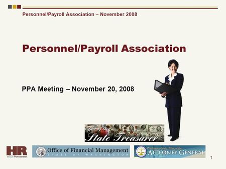 Personnel/Payroll Association – November 2008 1 Personnel/Payroll Association PPA Meeting – November 20, 2008.
