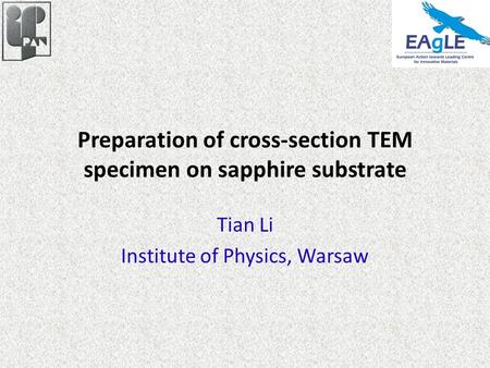 Preparation of cross-section TEM specimen on sapphire substrate