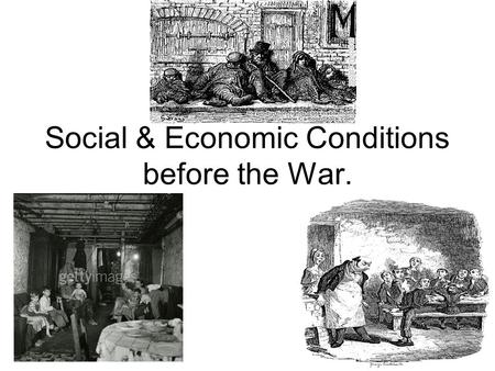 Social & Economic Conditions before the War.. Before the First World War, the Scottish population changed considerably. People moved in large numbers,