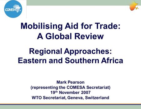 Mobilising Aid for Trade: A Global Review